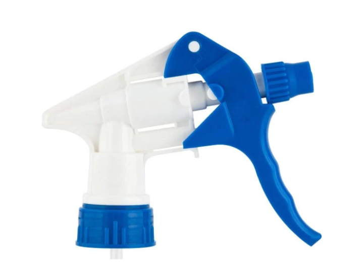 Blue & White Trigger Sprayer, 9-1/4" Dip Tube, Case of 400 - Click Image to Close