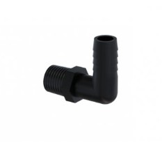 (image for) Lafferty Hose Barb, PP, 90 degree, 1/2" x 3/8" MPT