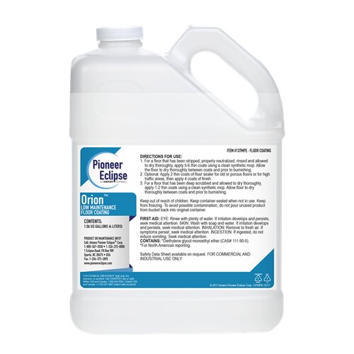 (image for) Orion Low Maintenance Floor Coating, 4 x 1.06 gal per case