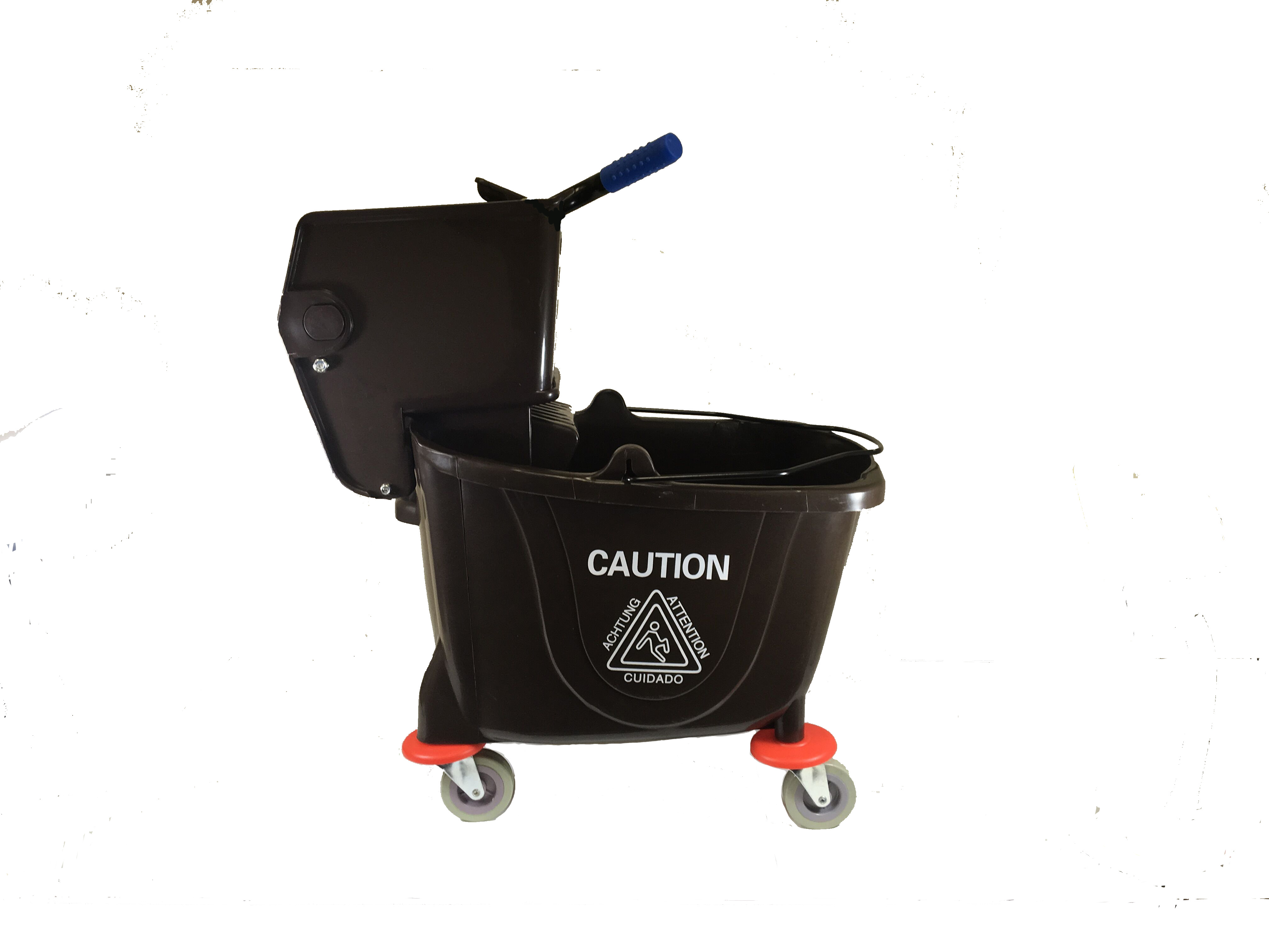 (image for) 35 Liter BROWN Mop Bucket & Side Press Wringer Combo, case of 1