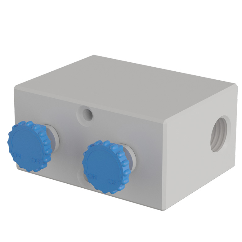 (image for) Lafferty Metering Manifold, PPB, 2- Valve, 3/8" x 1/2", High Flow