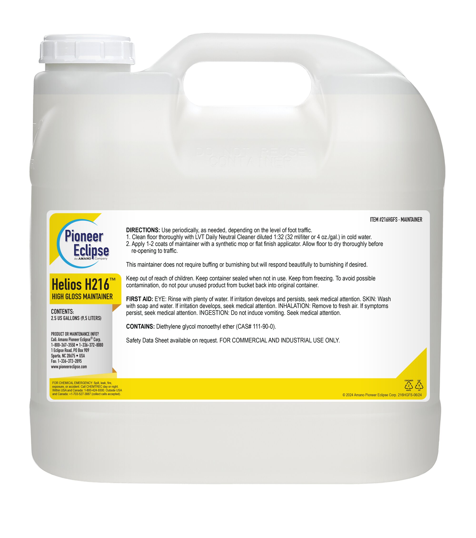(image for) Helios 216HGFS Matte Maintainer, 2 x 2.5 gal per case