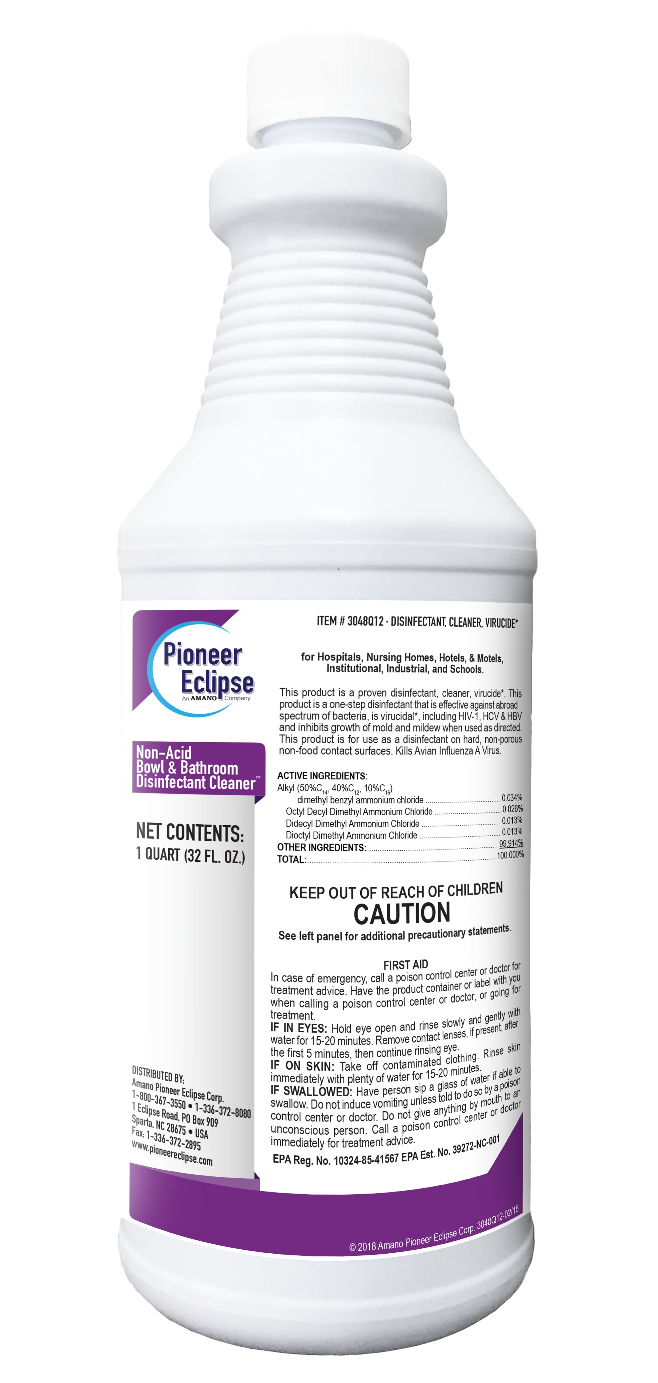 (image for) Non-Acid Bowl & Bathroom Disinfectant Cleaner, 12 x 32 oz per case
