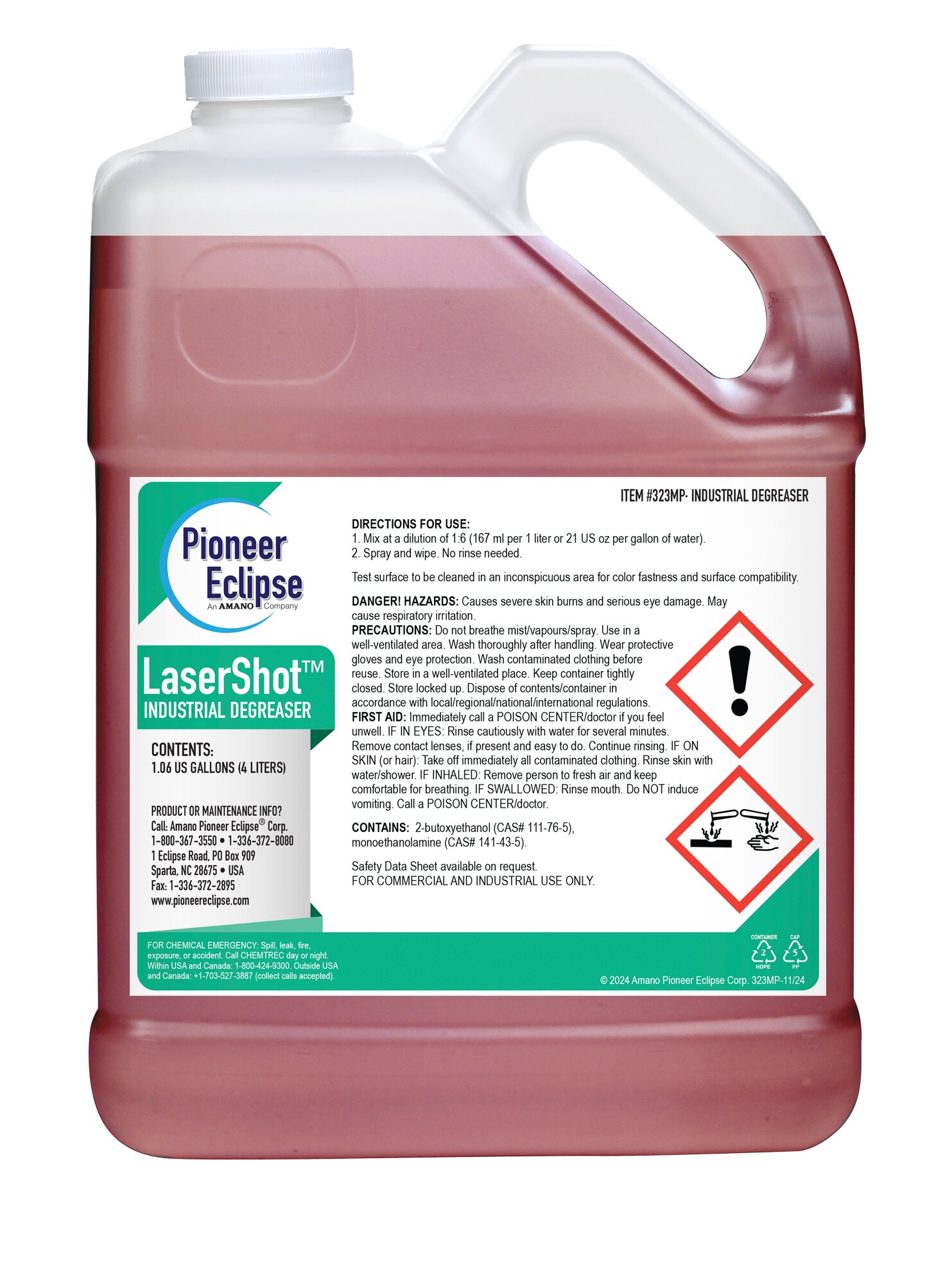 (image for) LaserShot Industrial Degreaser, 4 x 1.06 gal per case