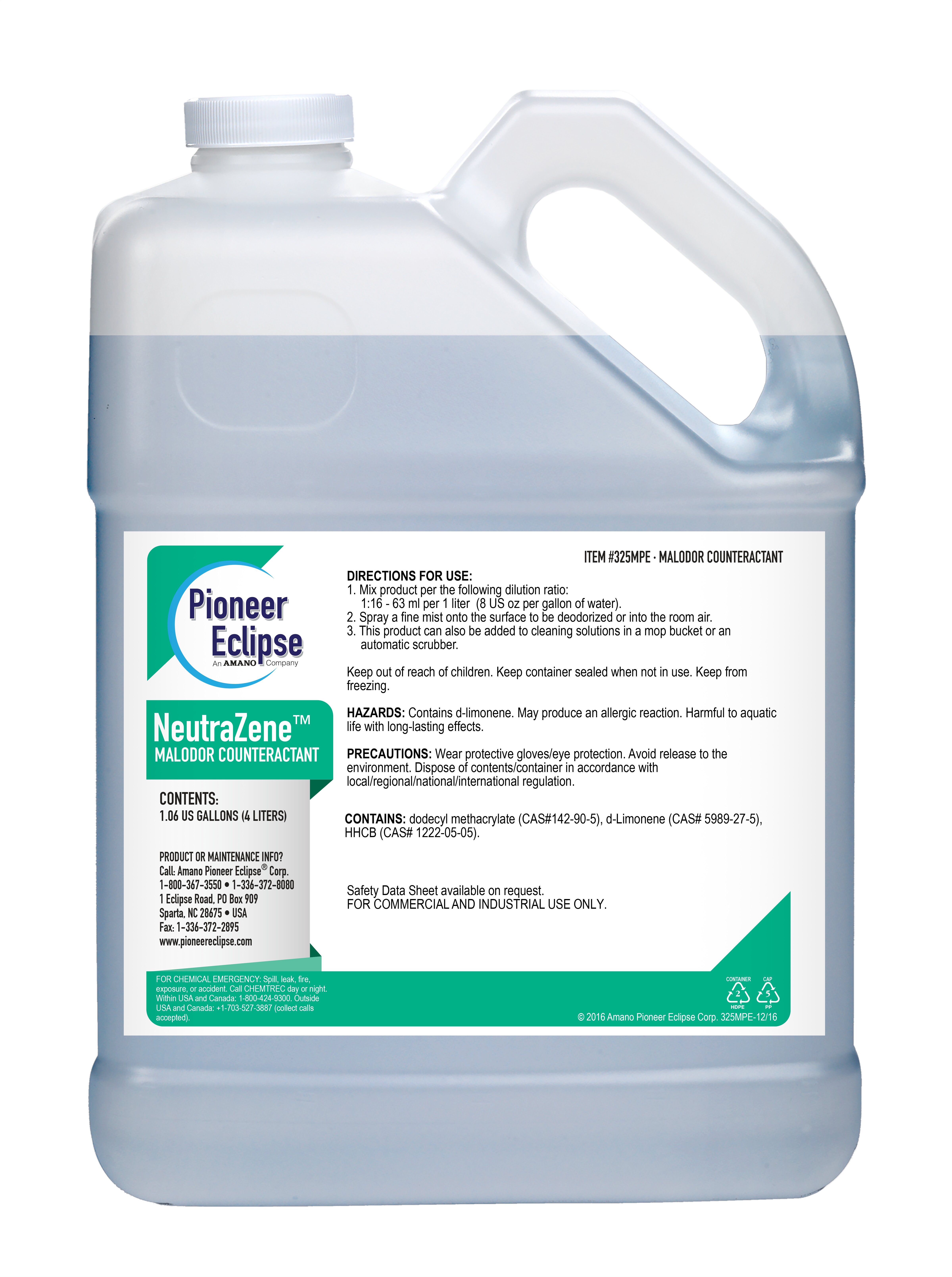 (image for) NeutraZene Malodor Counteractant, 4 x 1.06 gal per case