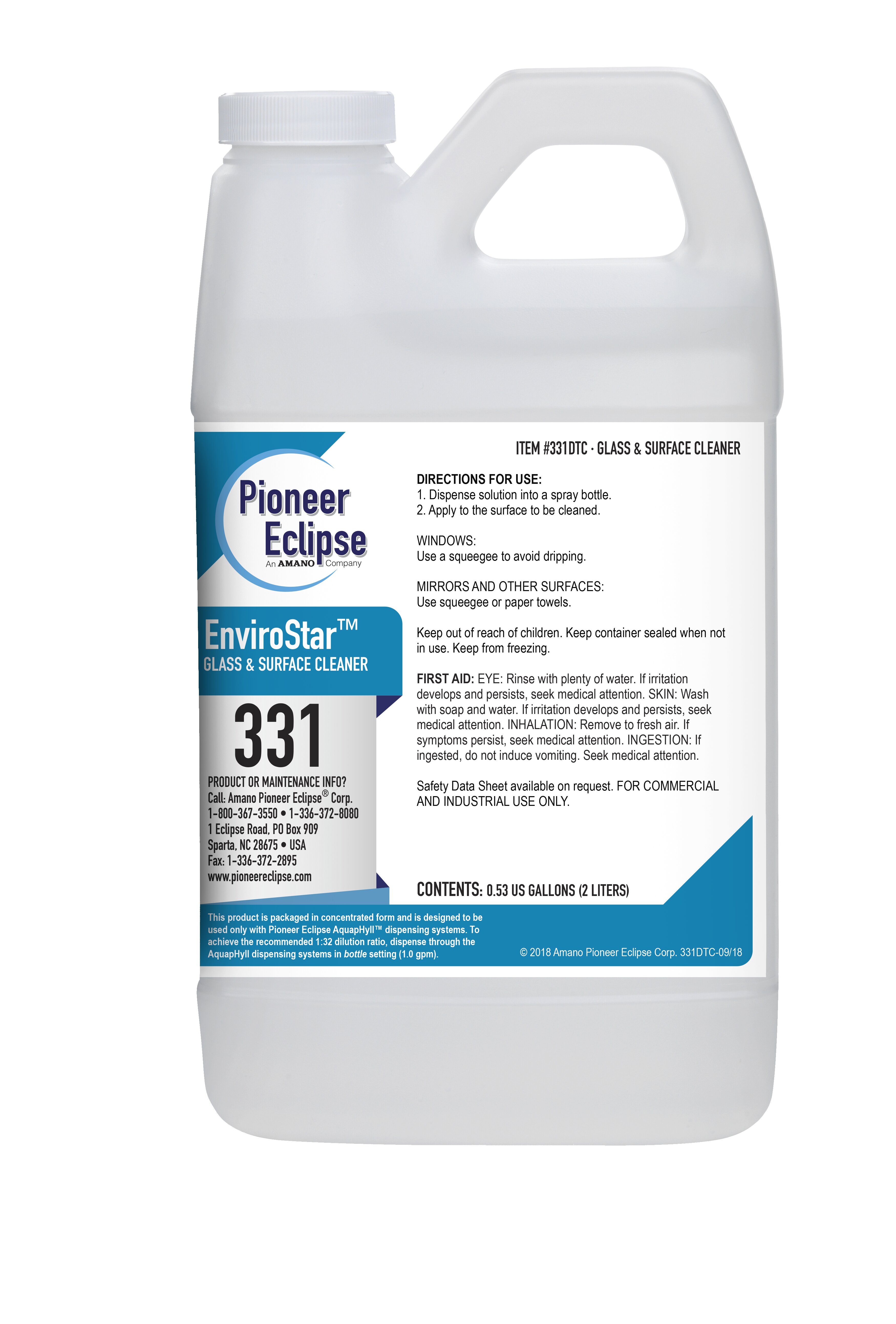 (image for) EnviroStar Glass and Surface Cleaner, 4 x .53 gal per case