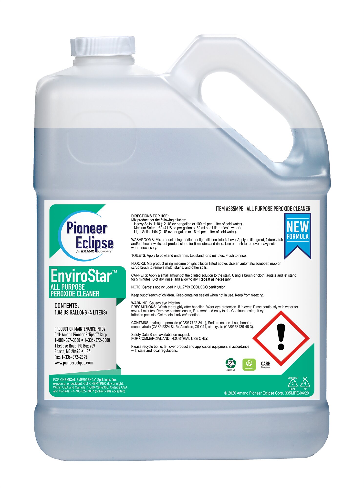(image for) EnviroStar All Purpose Peroxide Cleaner, 4 x 1.06 gal per case