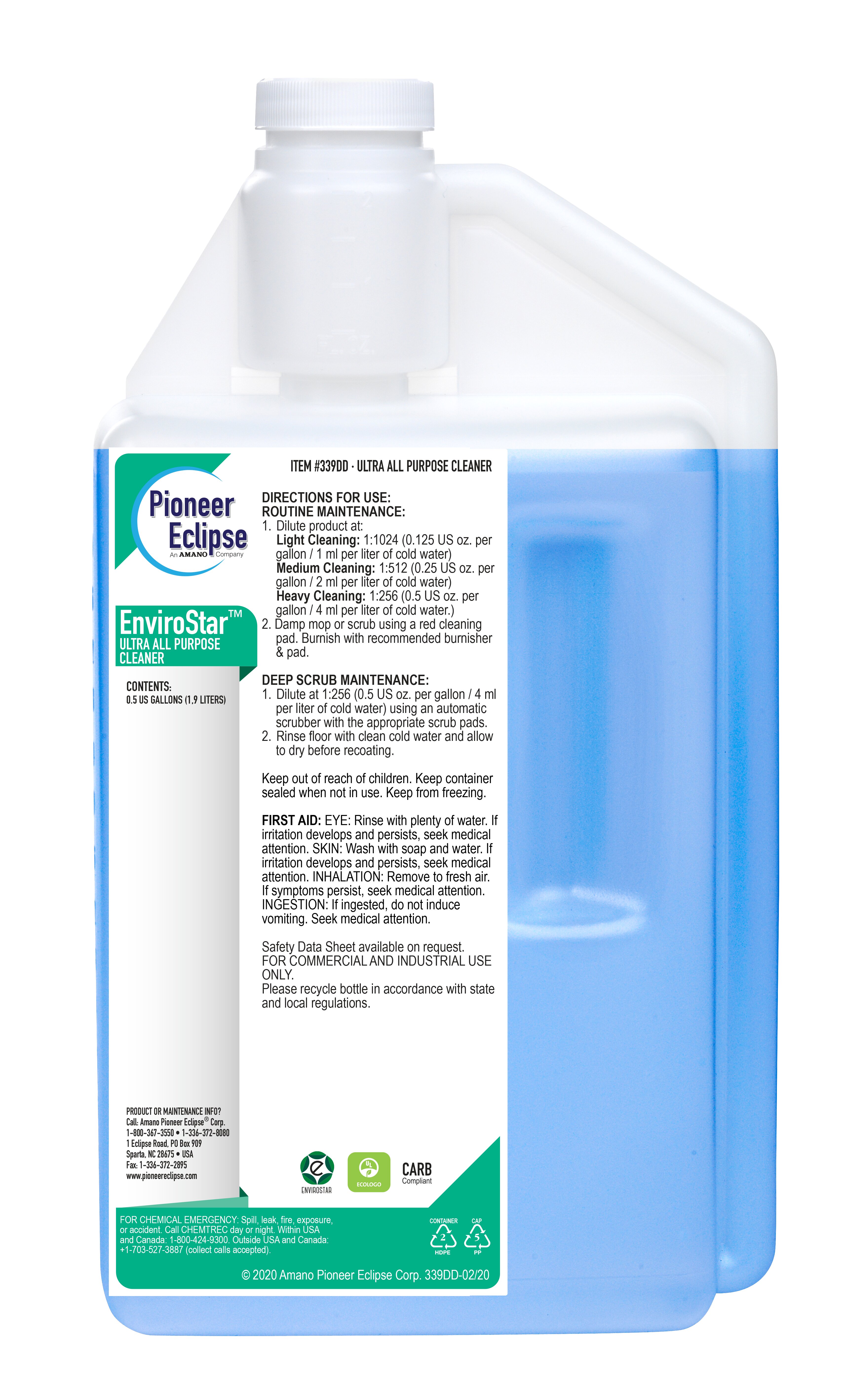 (image for) EnviroStar Ultra All Purpose Cleaner, 3 x 64 oz per case