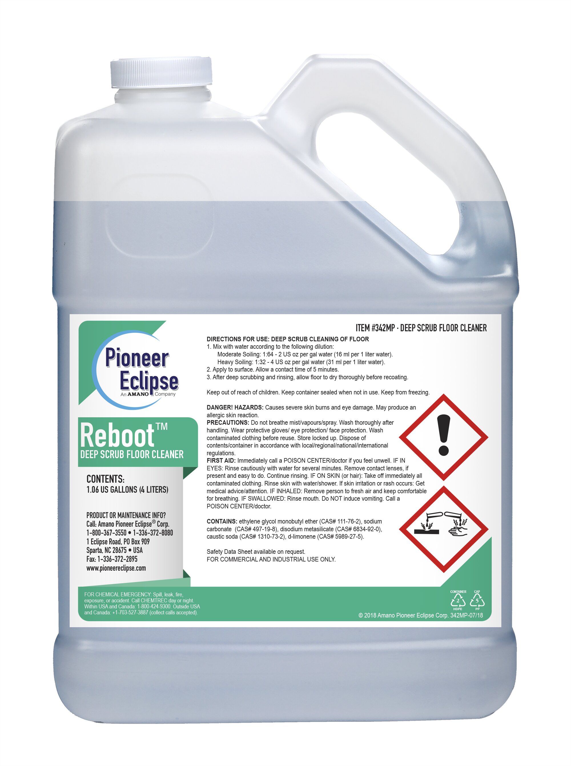 (image for) ReBoot Deep Scrub Cleaner, 4 x 1.06 gal per case