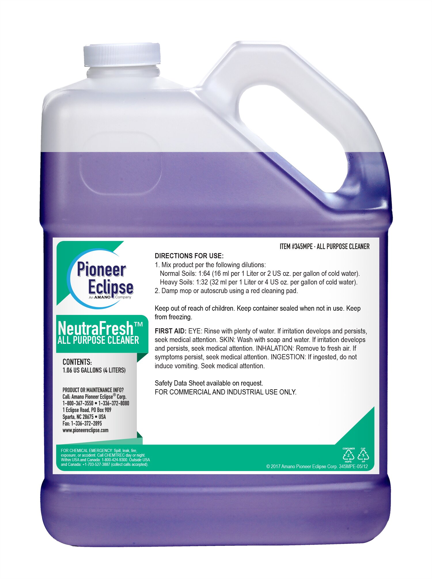 (image for) NeutraFresh All Purpose Cleaner, 4 x 1.06 gal per case