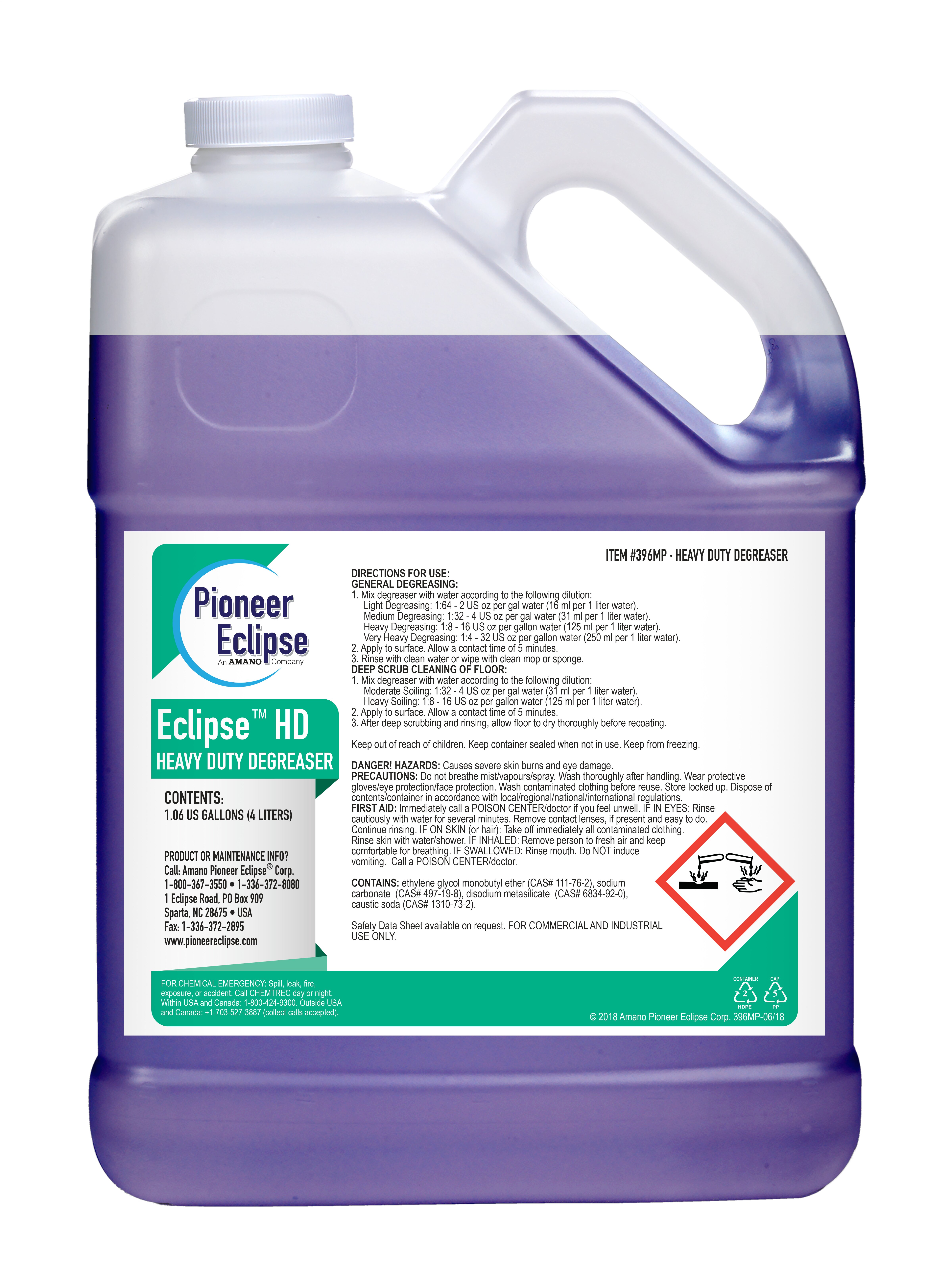(image for) Eclipse Heavy Duty Degreaser, 4 x 1.06 gal per case