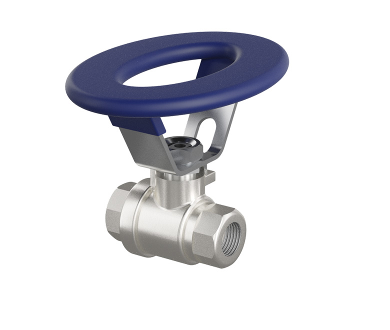 (image for) Lafferty Ball Valve, SS, 1/4" FF Round Handle