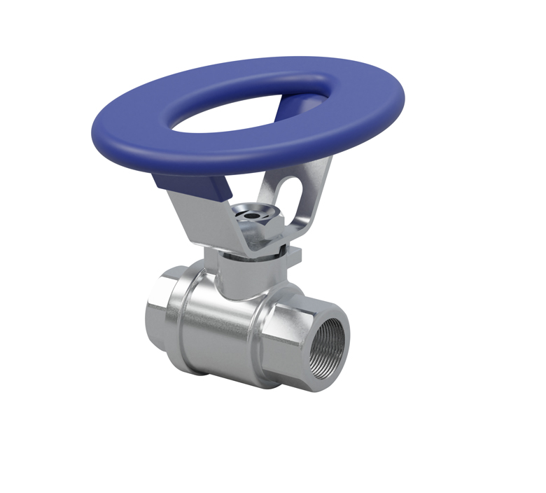 (image for) Lafferty Ball Valve, SS, 3/8" FF Round Handle