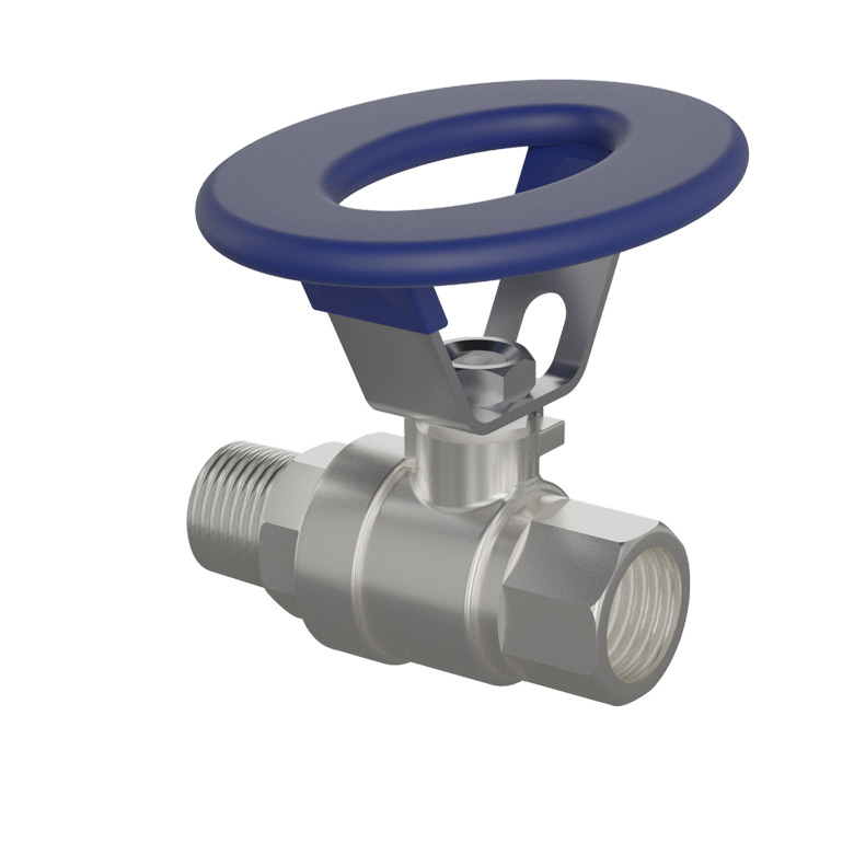 (image for) Lafferty Ball Valve, SS, 1/2" FM Round Handle