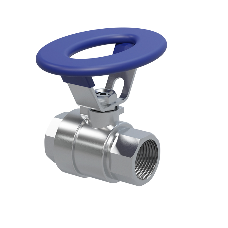 (image for) Lafferty Ball Valve, SS, 3/4" FF Round Handle
