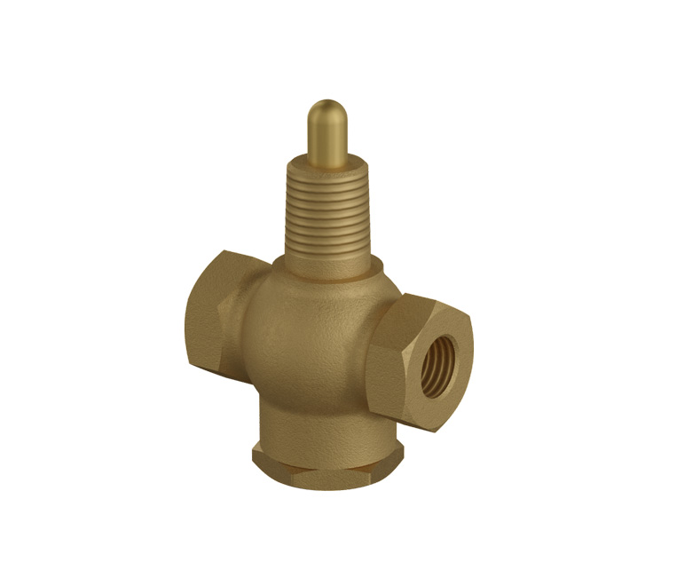 (image for) Lafferty Valve, Brass, Push Lever 1/4" FF