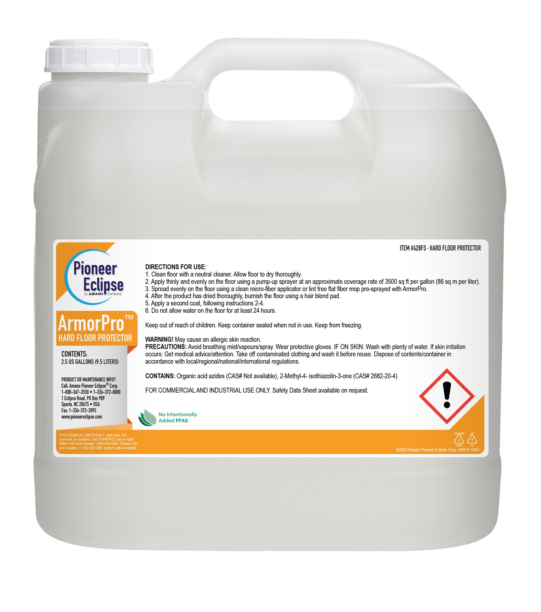 (image for) ArmorPro Hard Floor Protector, 2 x 2.5 gal per case