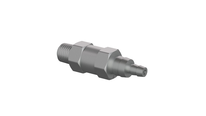 (image for) Lafferty Check Valve, Chemical, SS/V,1/4" MPT x 1/4" & 1/2" Hose Barb