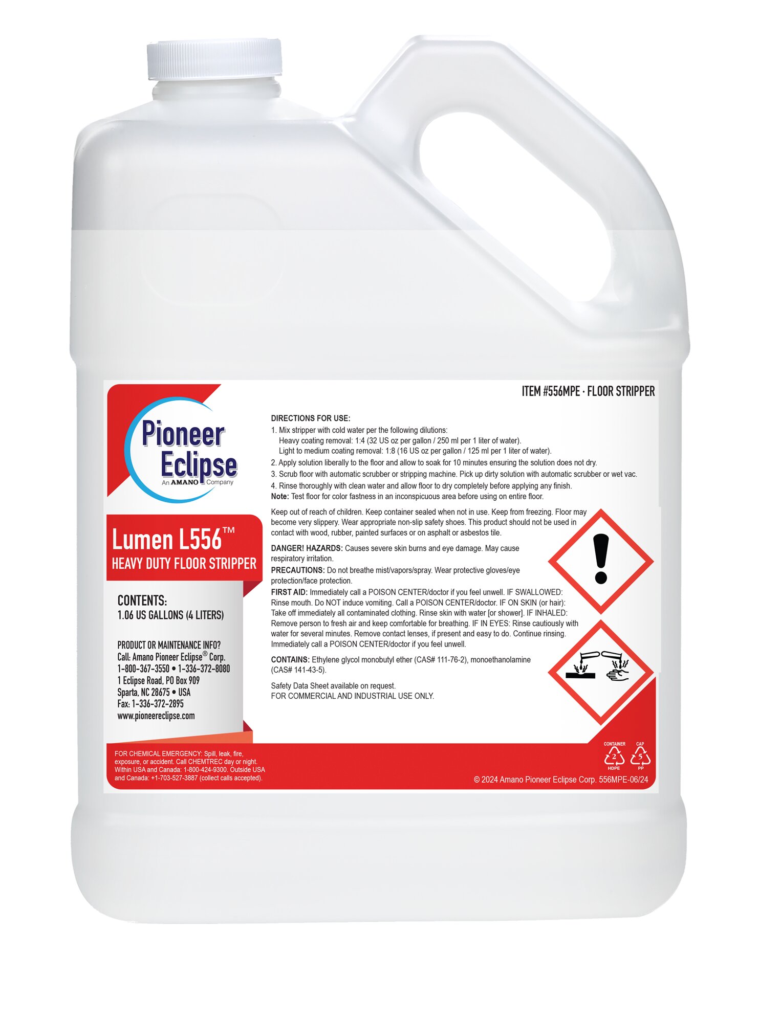 (image for) Lumen L556 Heavy Duty Floor Stripper, 4 x 1.06 gal per case