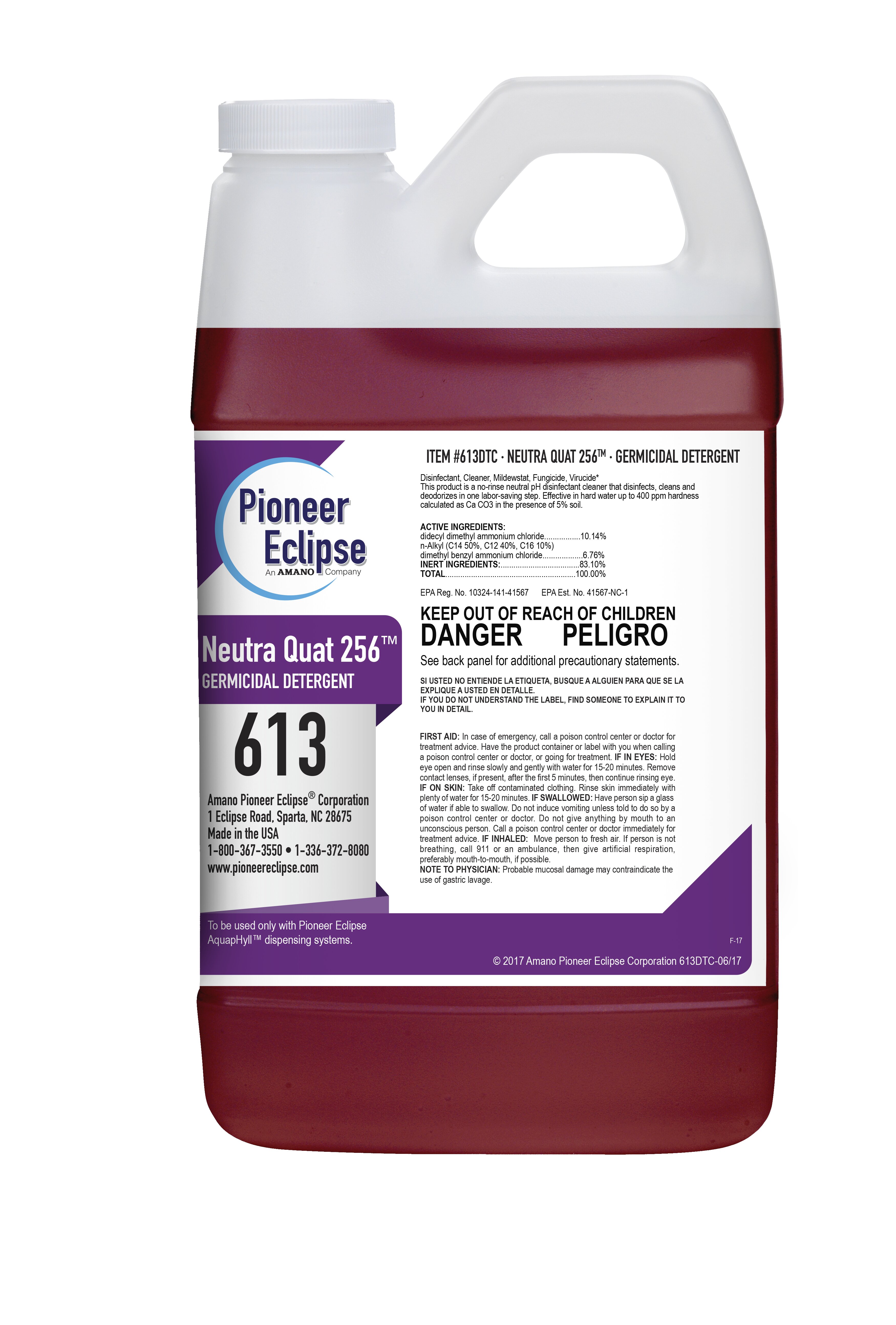 (image for) NeutraQuat 256 Germicidal Detergent, 4 x .53 gal per case