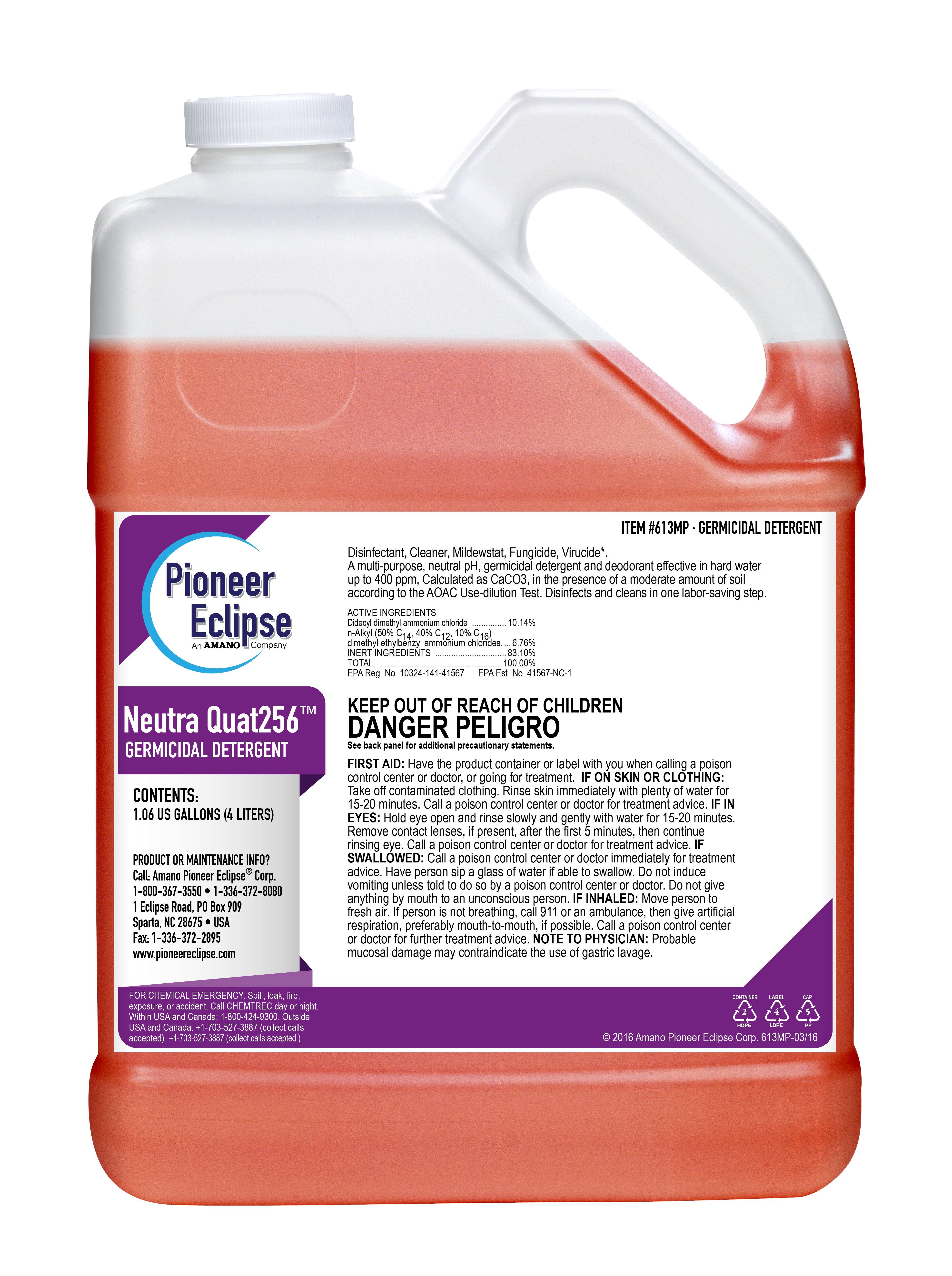 (image for) NeutraQuat 256 Germicidal Detergent, 4 x 1.06 gal per case