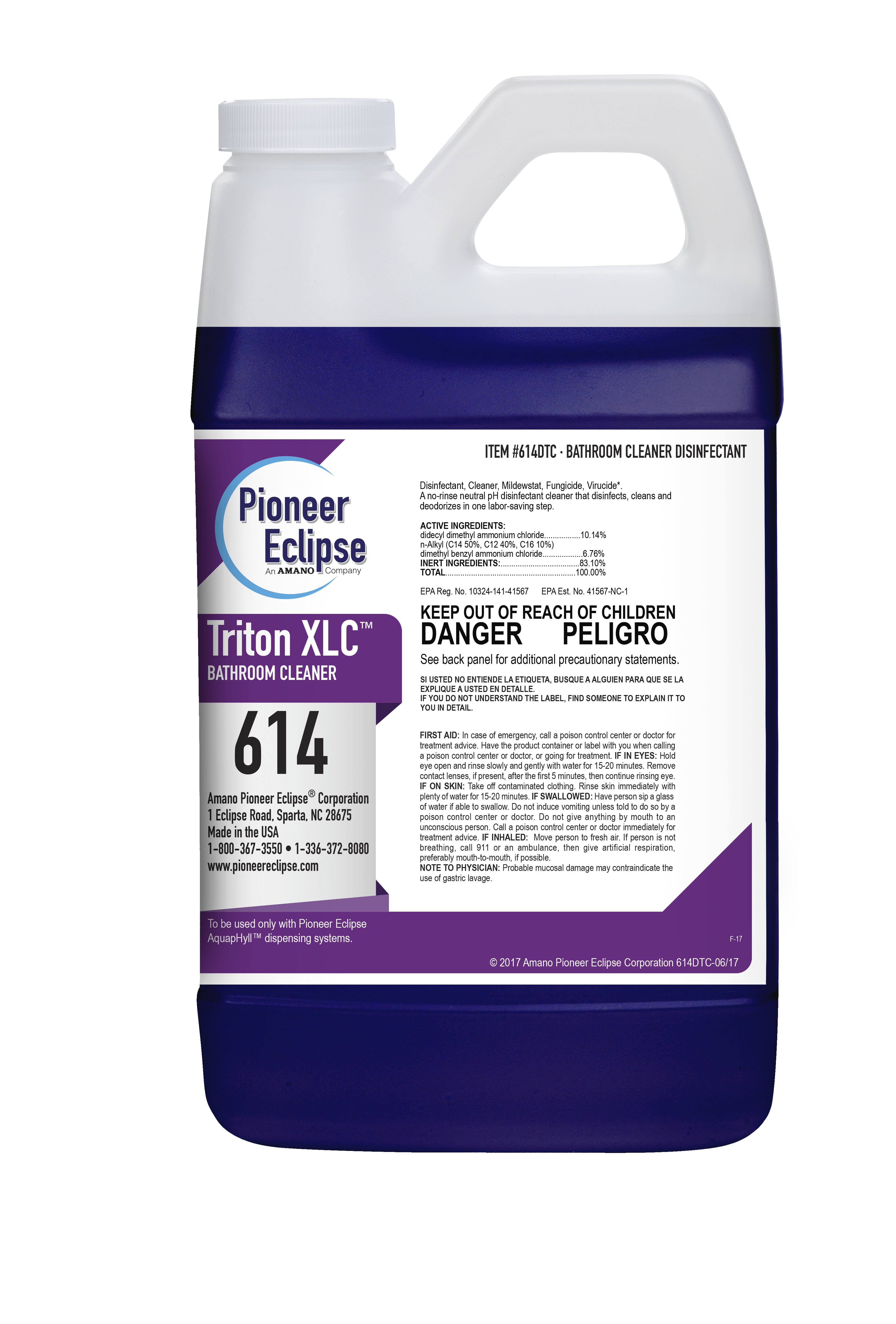 (image for) Triton XLC Bathroom Cleaner & Disinfectant, 4 x .53 gal per case