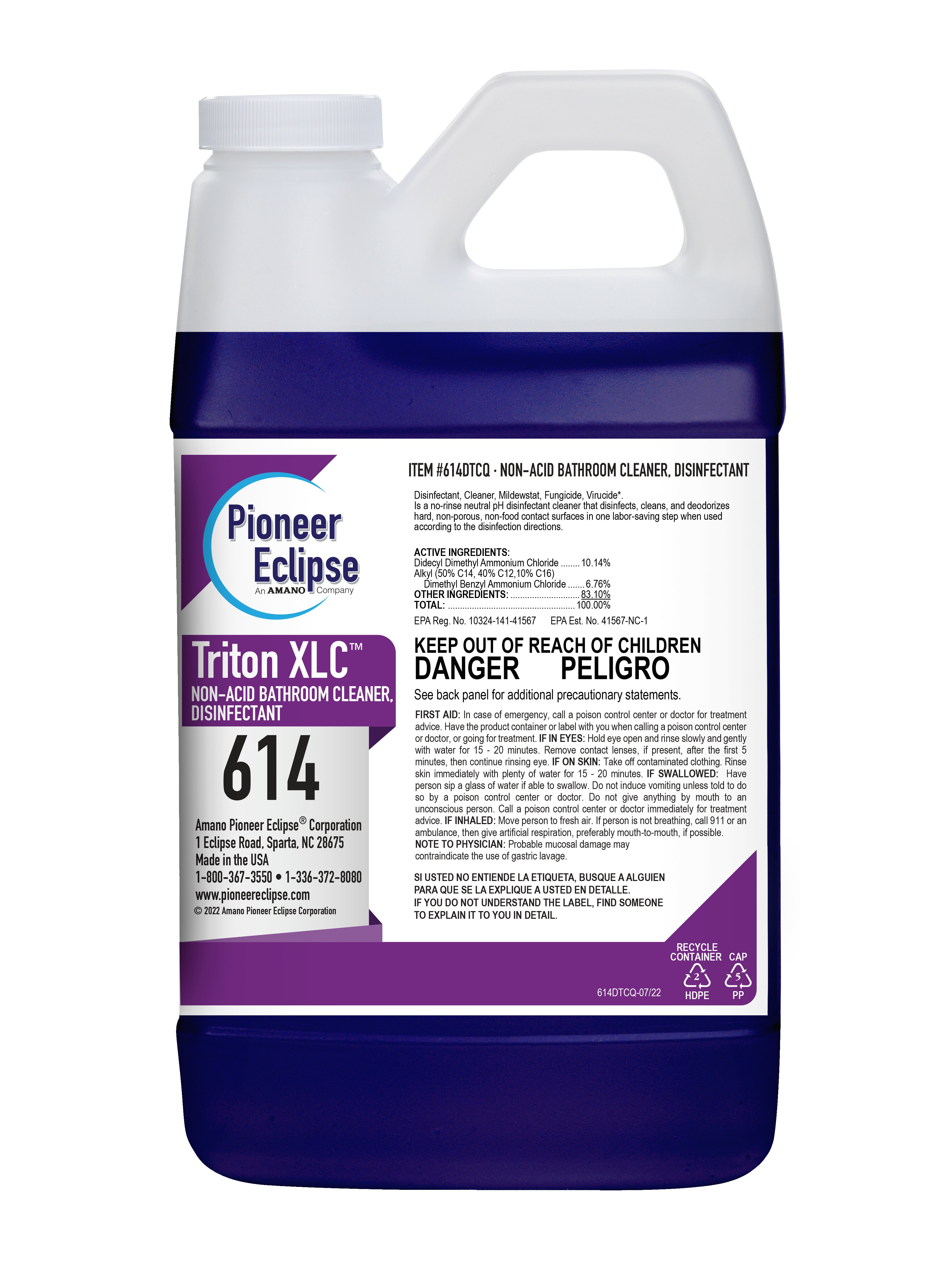 (image for) Triton XLC Bathroom Cleaner & Disinfectant, 4 x .53 gal per case