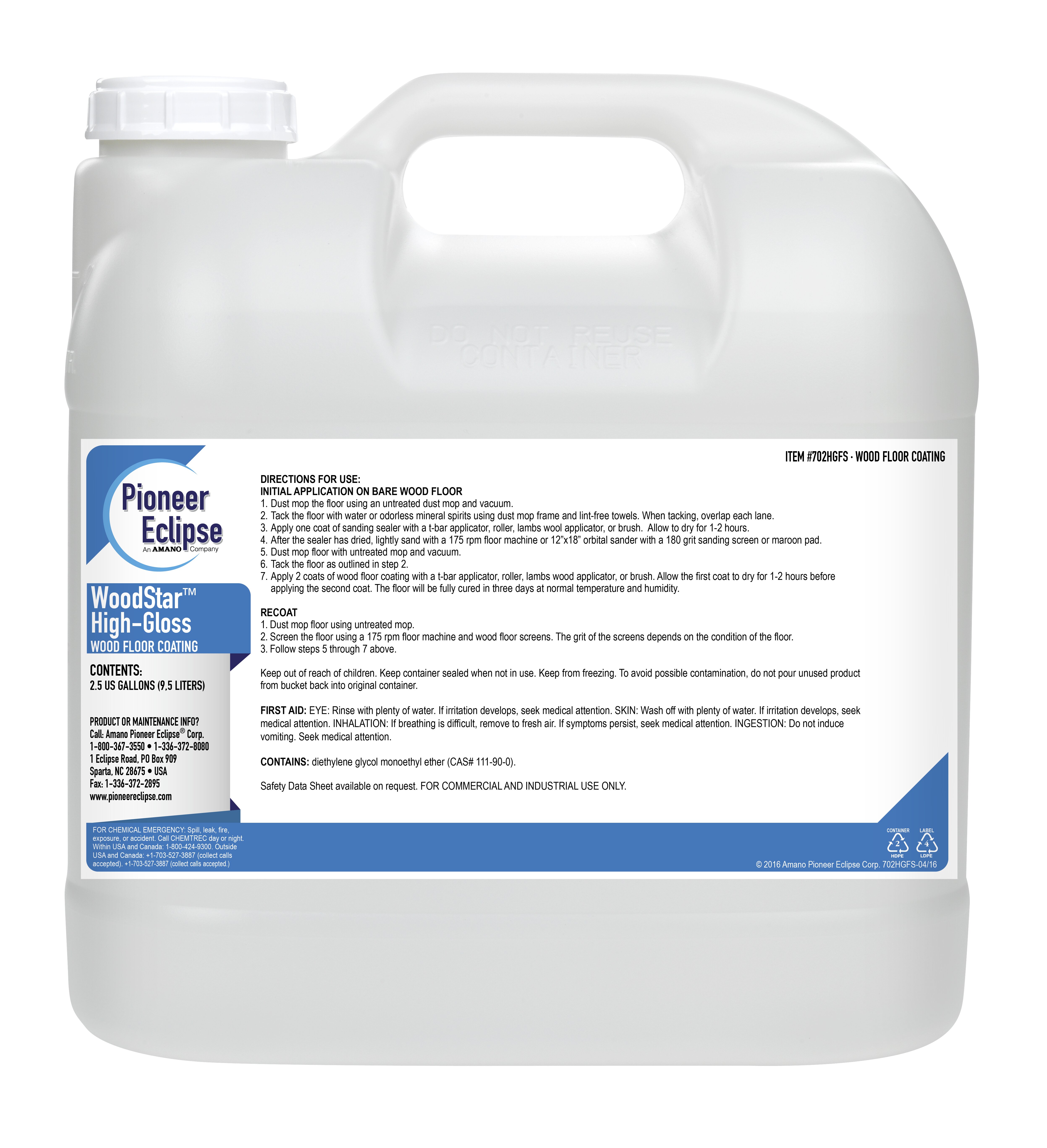 WoodStar Wood Floor Coating, 2 x 2.5 gal per case (image for) WoodStar Wood Floor Coating, 2 x 2.5 gal per case