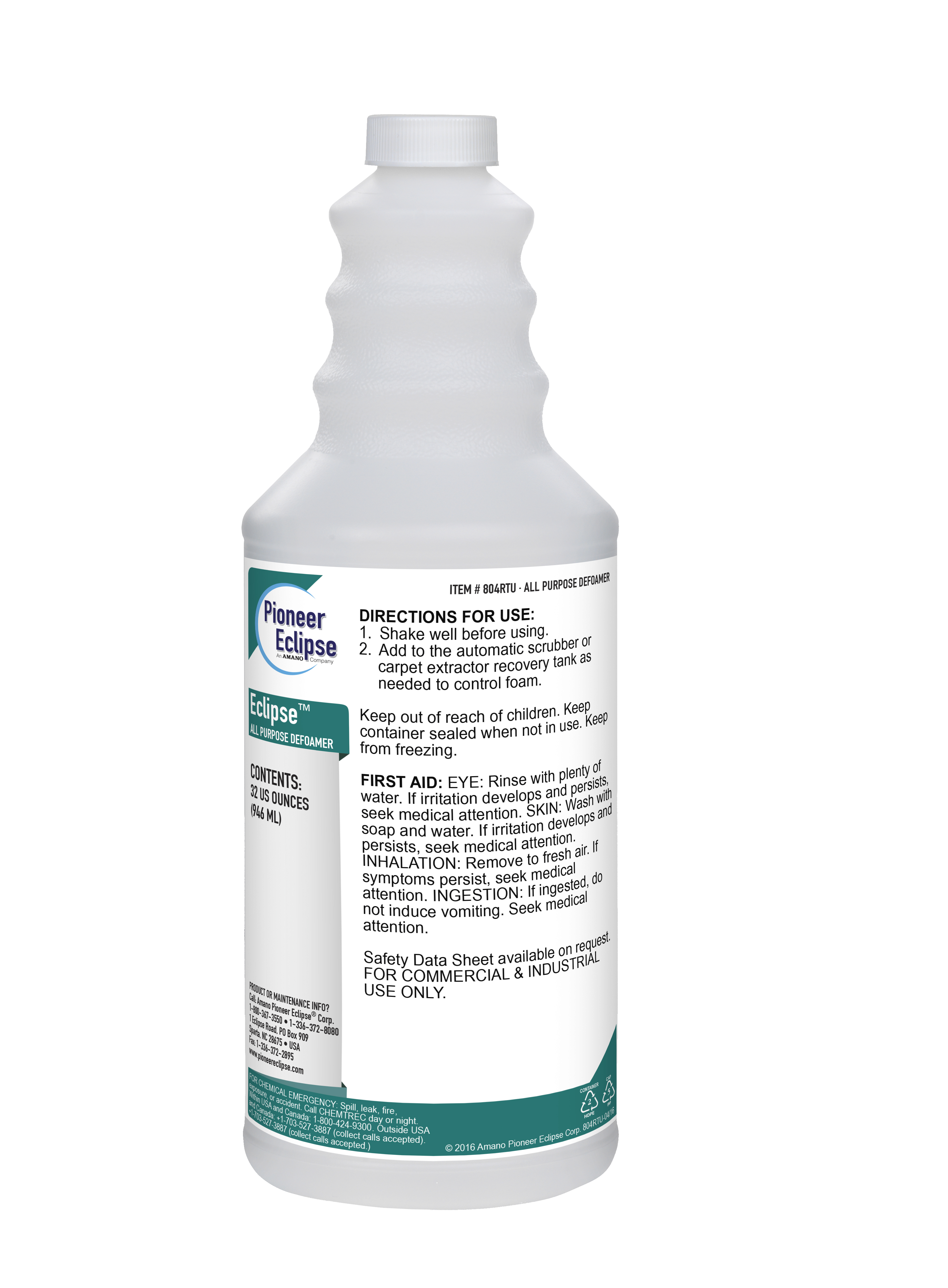 (image for) Eclipse All Purpose Defoamer, 12 x 32 oz per case