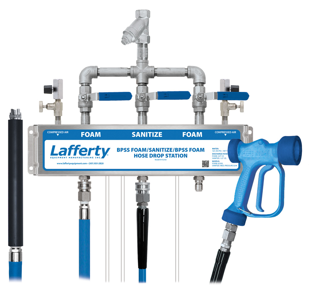 (image for) Lafferty BPSS Foam / W-50SS Sanitize / BPSS Foam Hose Drop Station