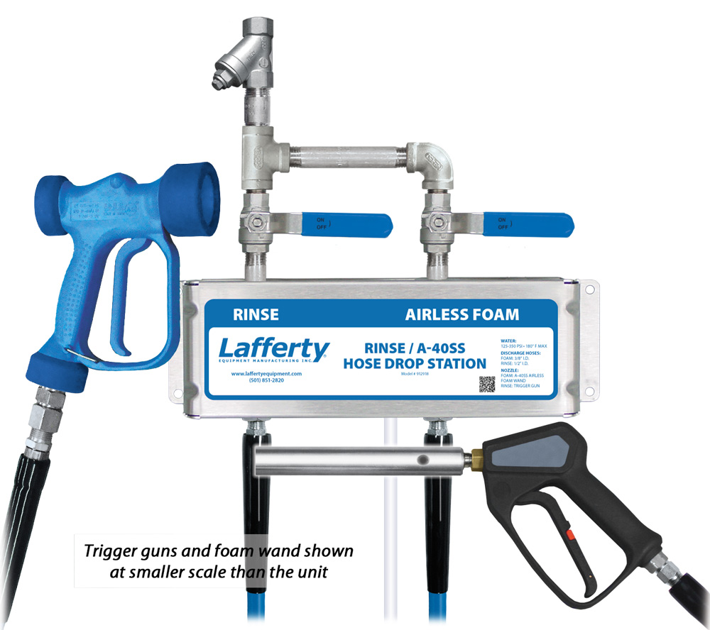 (image for) Lafferty Rinse / A-40SS Airless Foam Hose Drop Station