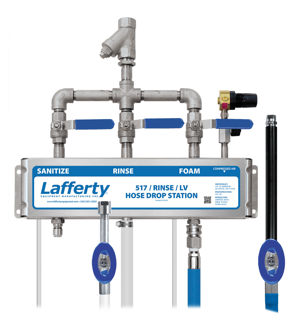 (image for) Lafferty 517 Sanitize / Rinse / LV Foam Hose Drop Station