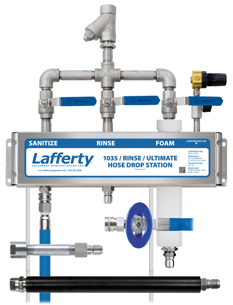(image for) Lafferty 1- Hose 1035 Sanitize / Rinse / Ultimate Foam Hose Drop Station