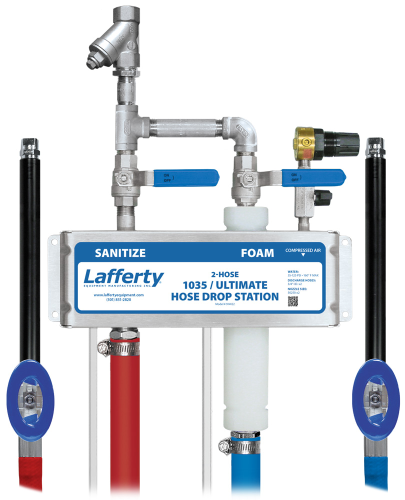 (image for) Lafferty 2- Hose 1035 Sanitize / Ultimate Foam Hose Drop Station