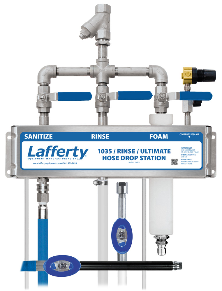 (image for) Lafferty 1035 Sanitize / Rinse / Ultimate Foam Hose Drop Station