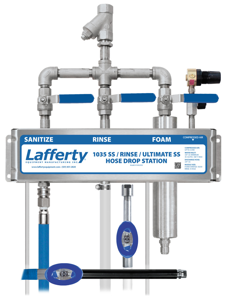 (image for) Lafferty 1035SS Sanitize / Rinse / Ultimate SS Foam Hose Drop Station