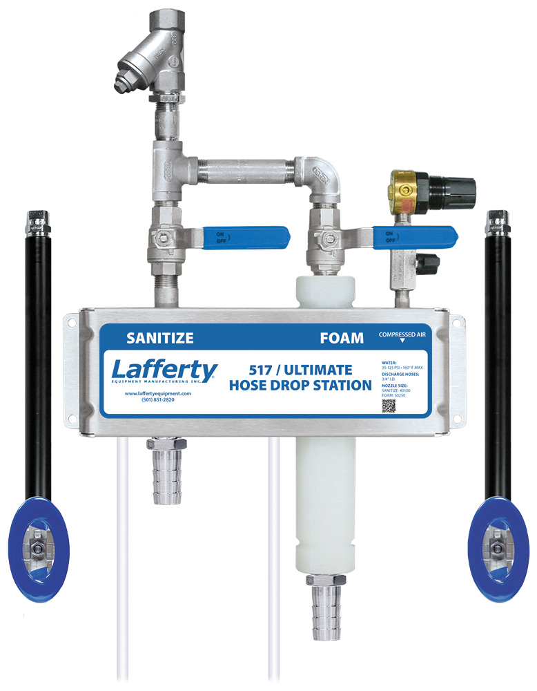 (image for) Laffrety 517 Sanitize / Ultimate Foam Hose Drop Station (NO HOSE)