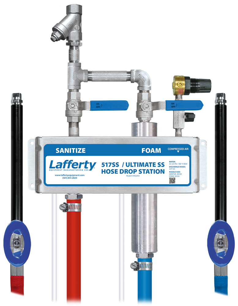(image for) Lafferty 517 SS Sanitize / Ultimate SS Foam Hose Drop Station