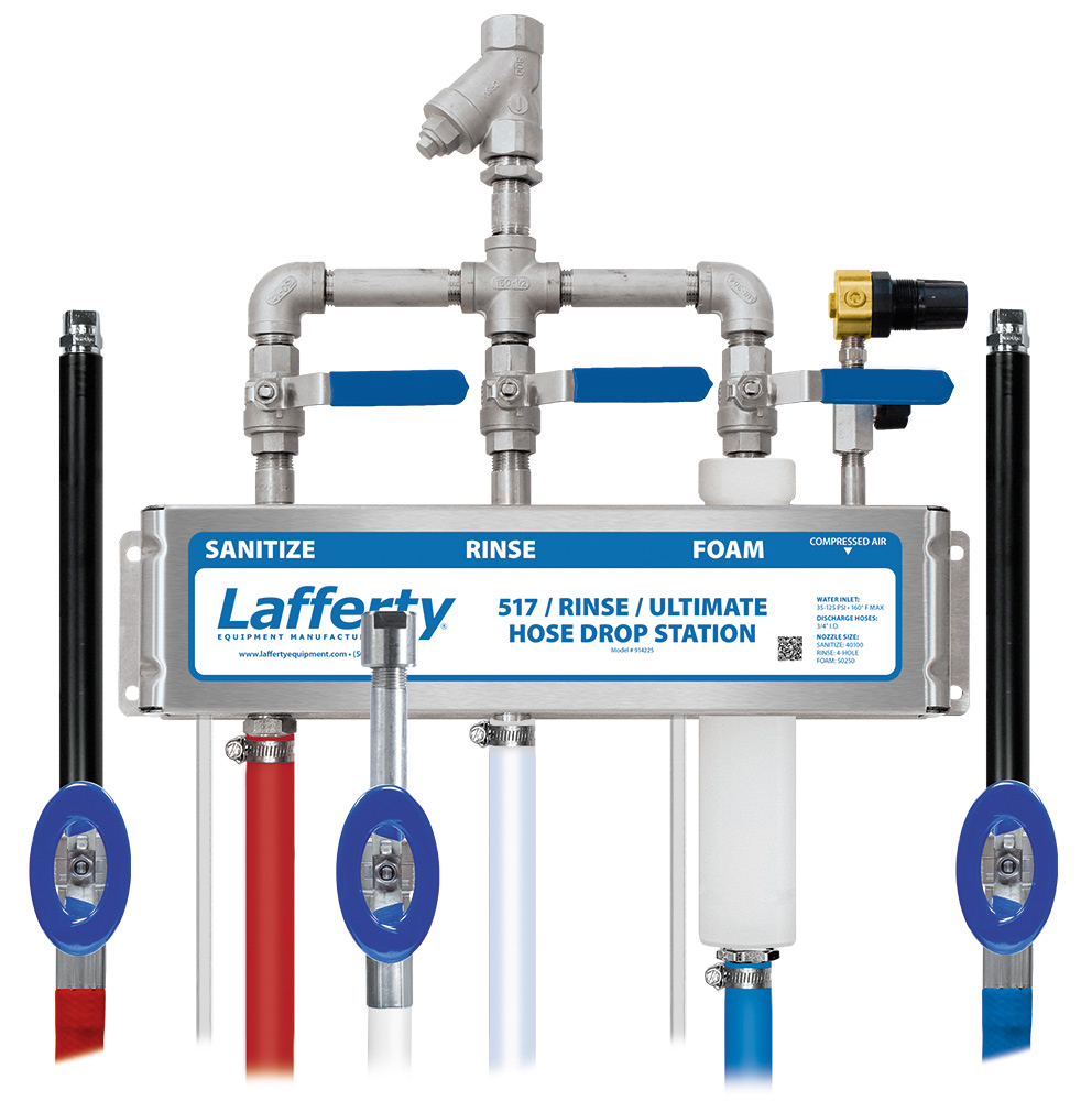 (image for) Lafferty 517 Sanitize / Rinse / Ultimate Foam Hose Drop Station
