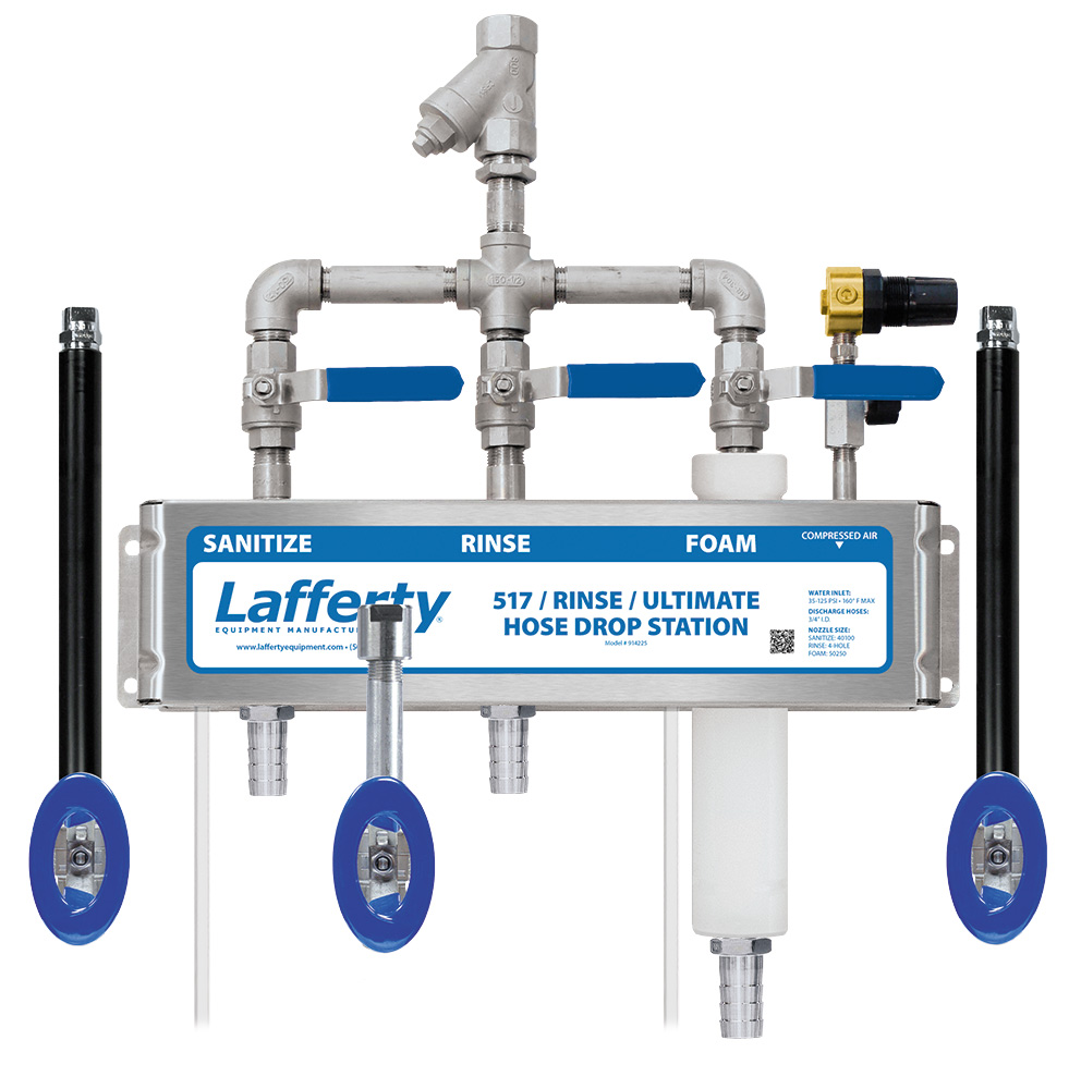 (image for) Lafferty 517 Sanitize / Rinse / Ultimate Foam Hose Drop Station (NO HOSE)