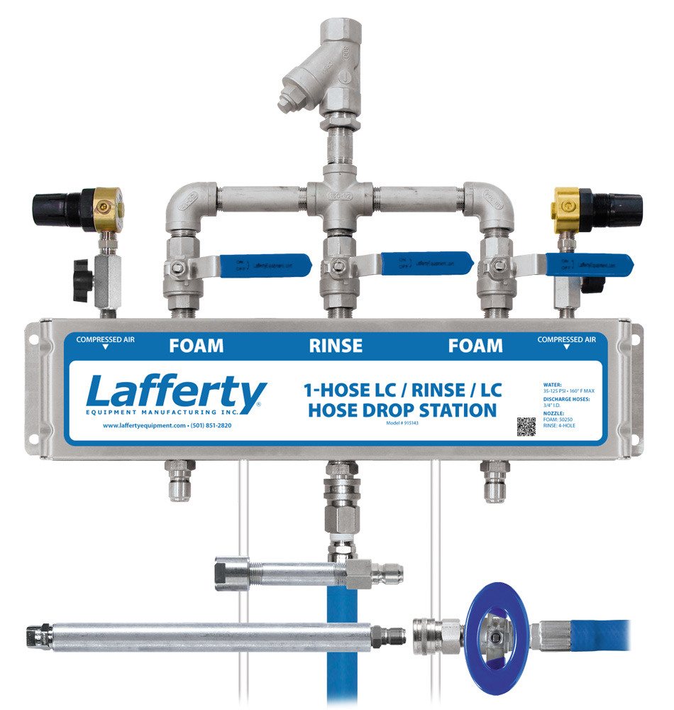 (image for) Lafferty 1- Hose LC Foam / Rinse / LC Foam Hose Drop Station