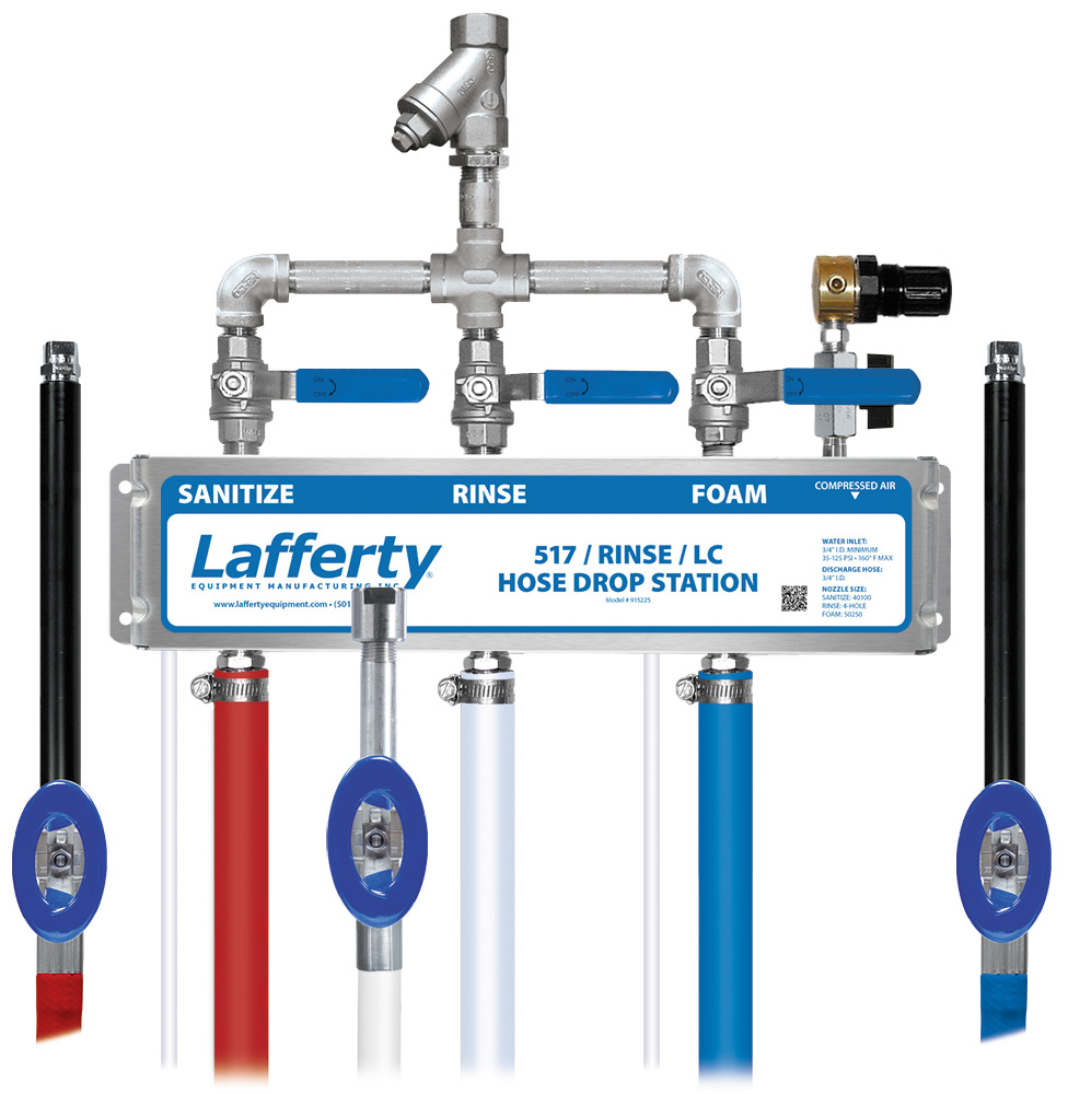 (image for) Lafferty 517 Sanitize / Rinse / LC Foam Hose Drop Station