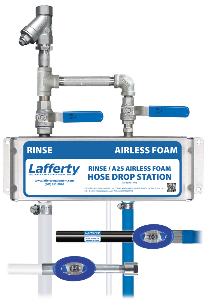 (image for) Lafferty Rinse / A-25 Airless Foam Hose Drop Station