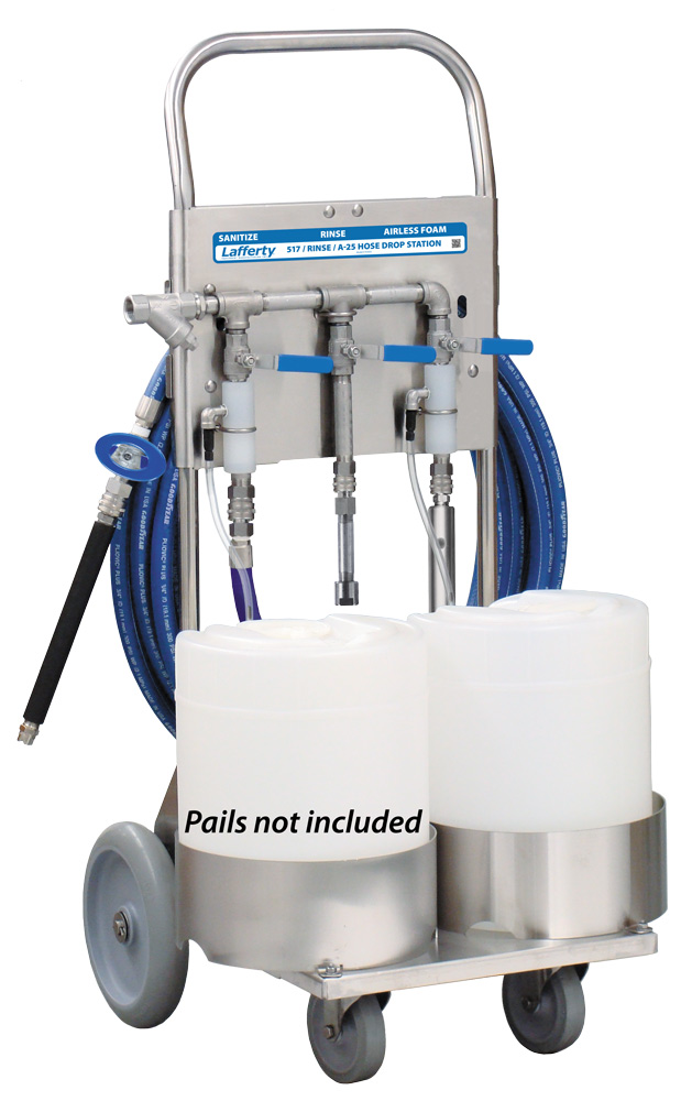 (image for) Lafferty Portable 517 / Rinse / A-25 Airless Foam Hose Drop Station