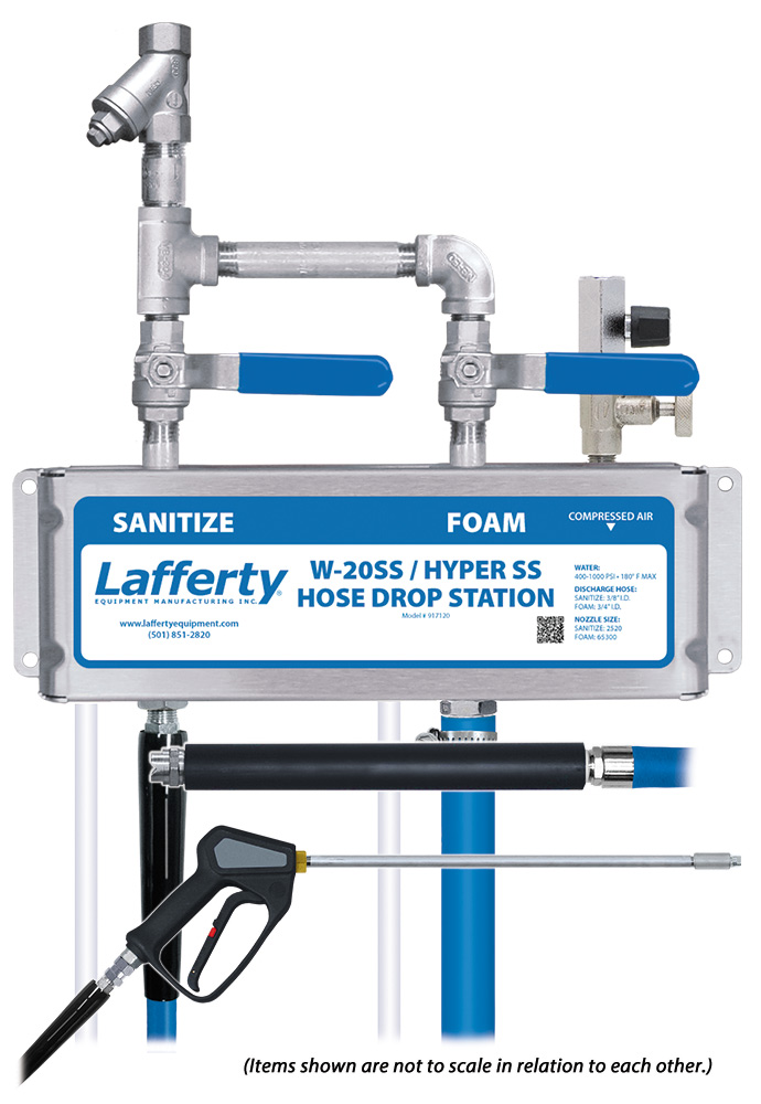 (image for) Lafferty W-20SS Sanitize / Hyper SS Foam Hose Drop Station