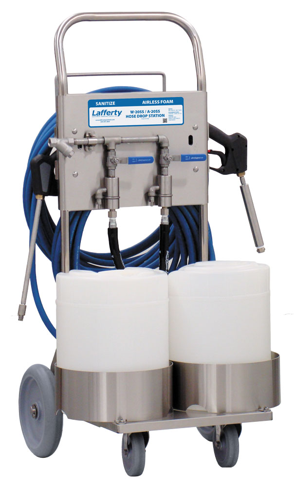 (image for) Lafferty Portable W-20SS Sanitize / A20 Airless Foam Hose Drop Station