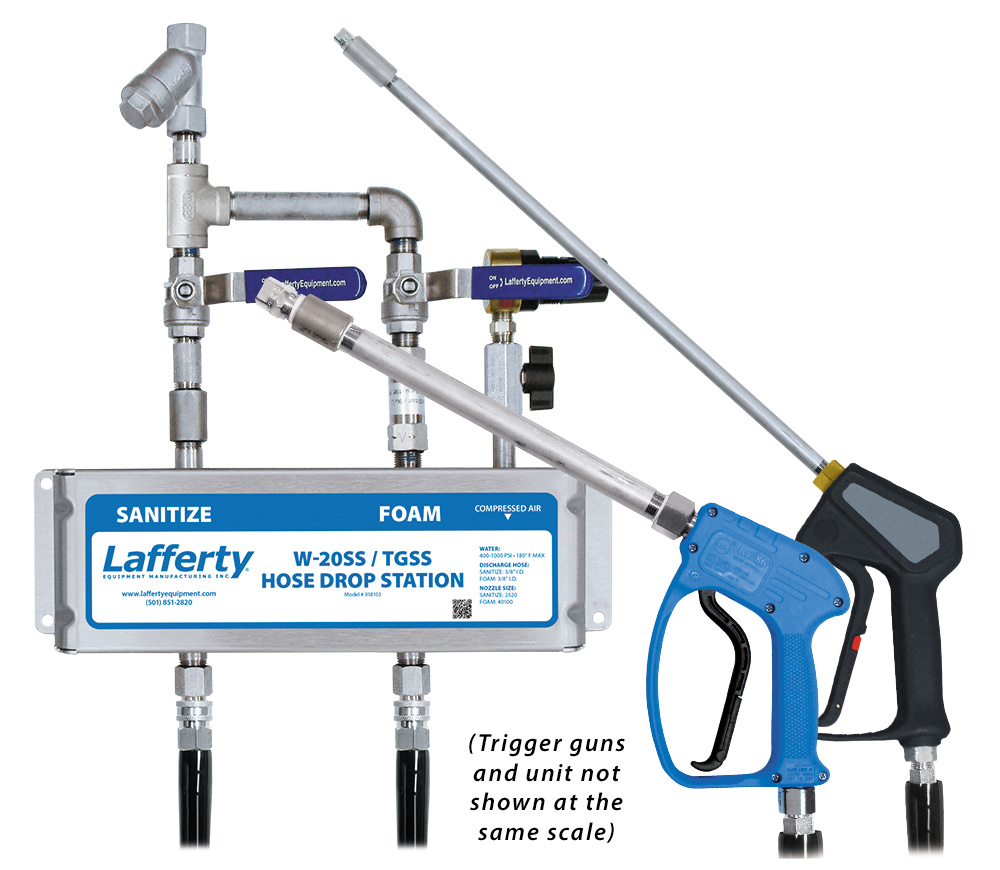 (image for) Lafferty W-20SS Sanitize / TGSS Foam Hose Drop Station