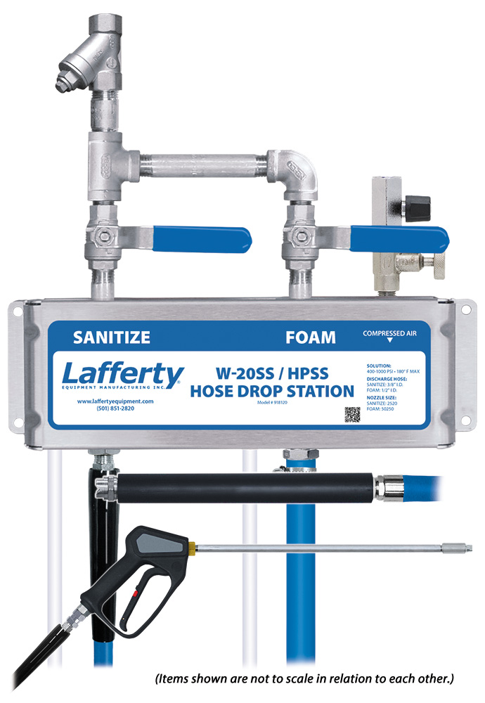 (image for) Lafferty W-20SS Sanitize / HPSS Foam Hose Drop Station