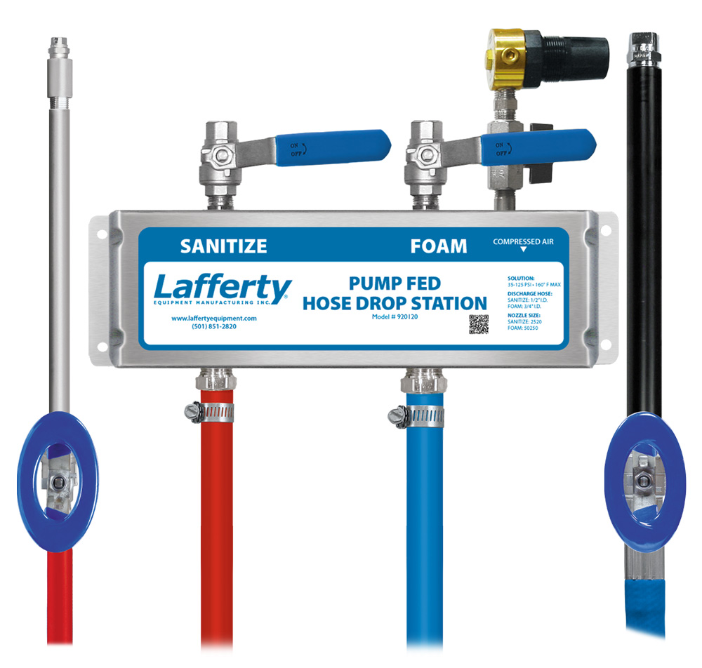 (image for) Lafferty Pump Fed Sanitize / Foam Hose Drop Station