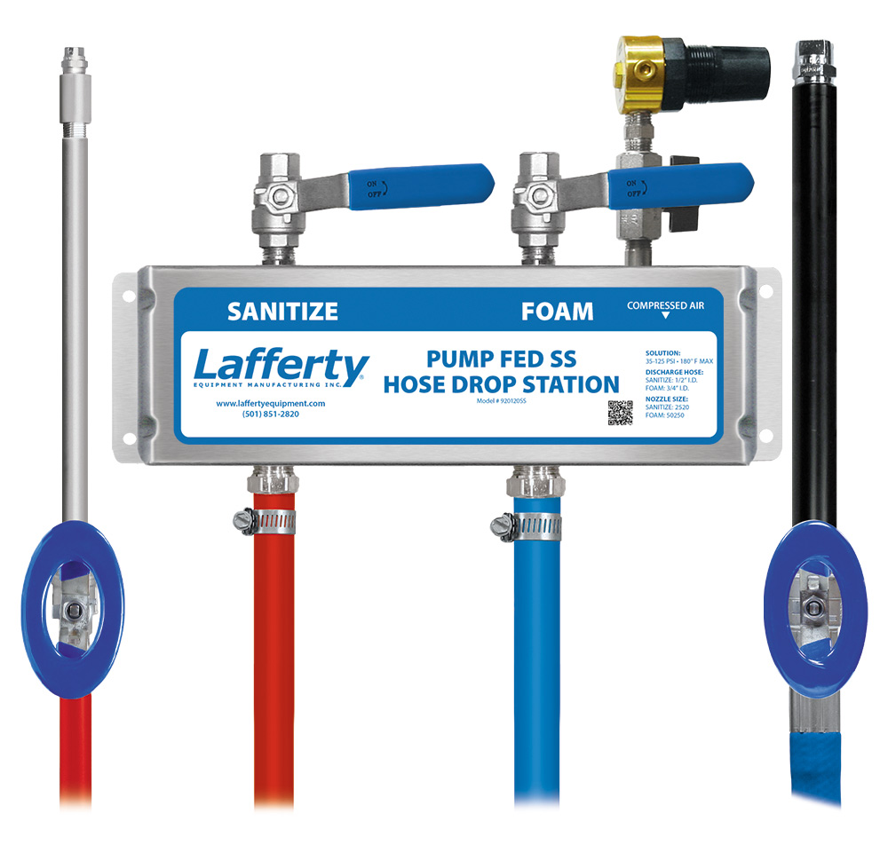 (image for) Lafferty Pump Fed SS Sanitize / SS Foam Hose Drop Station